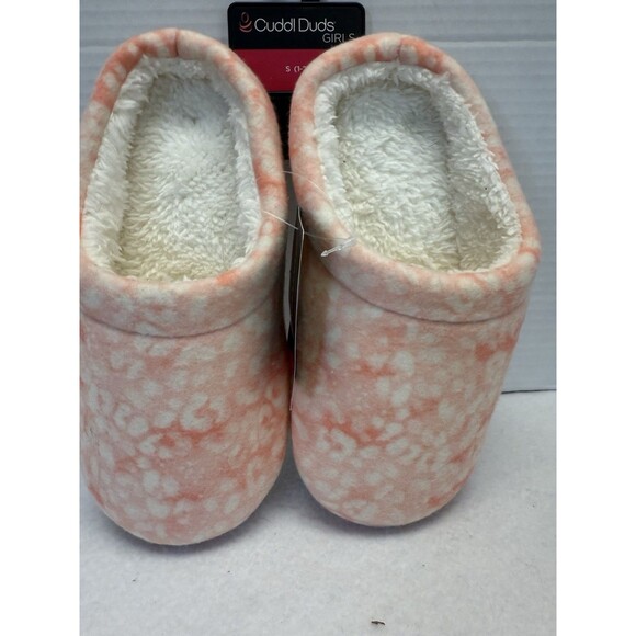 Cuddl Duds Girl's Print Cheetah Print Clog Soft Slippers Sz S 1-2 New - Picture 1 of 7